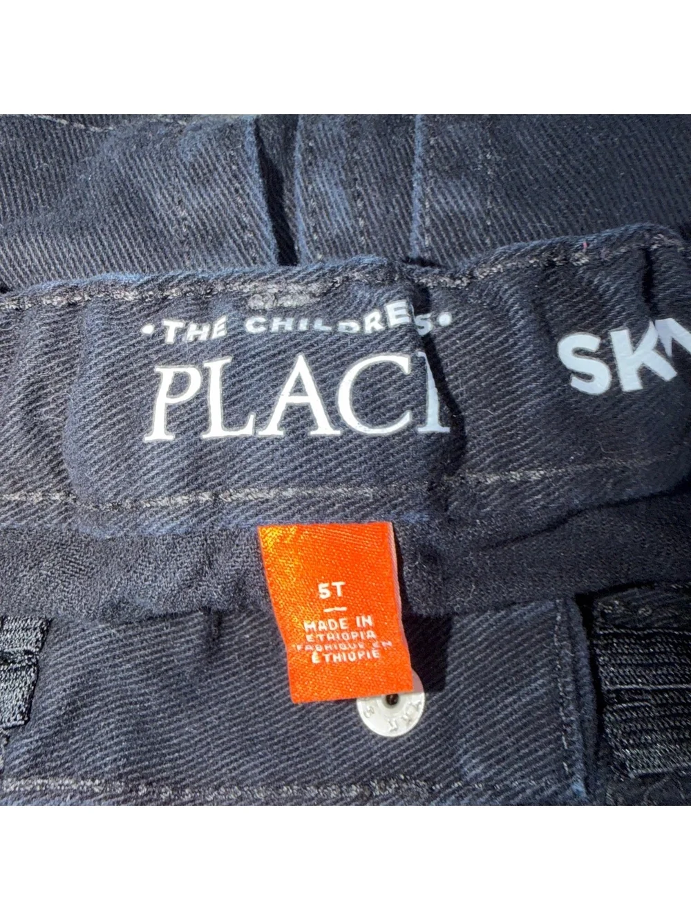 The Children’s Place Girls Size 5T Navy Skinny Jeans Adjustable Waist